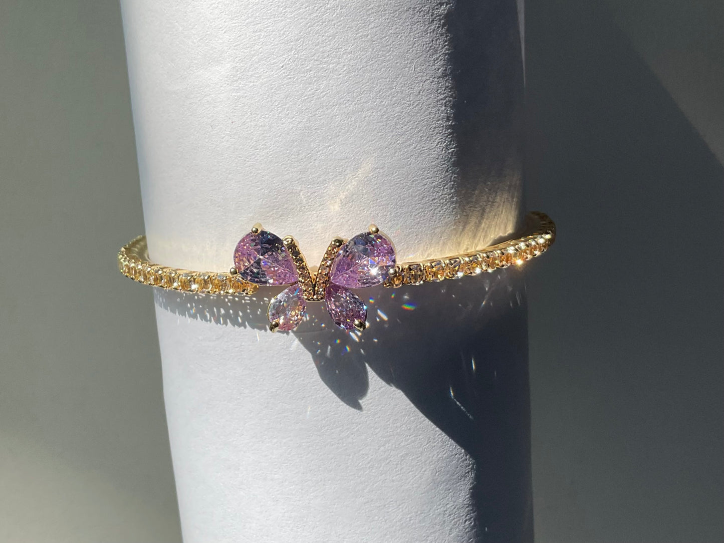 Butterfly bangle bracelet