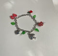 Mushroom charm bracelet