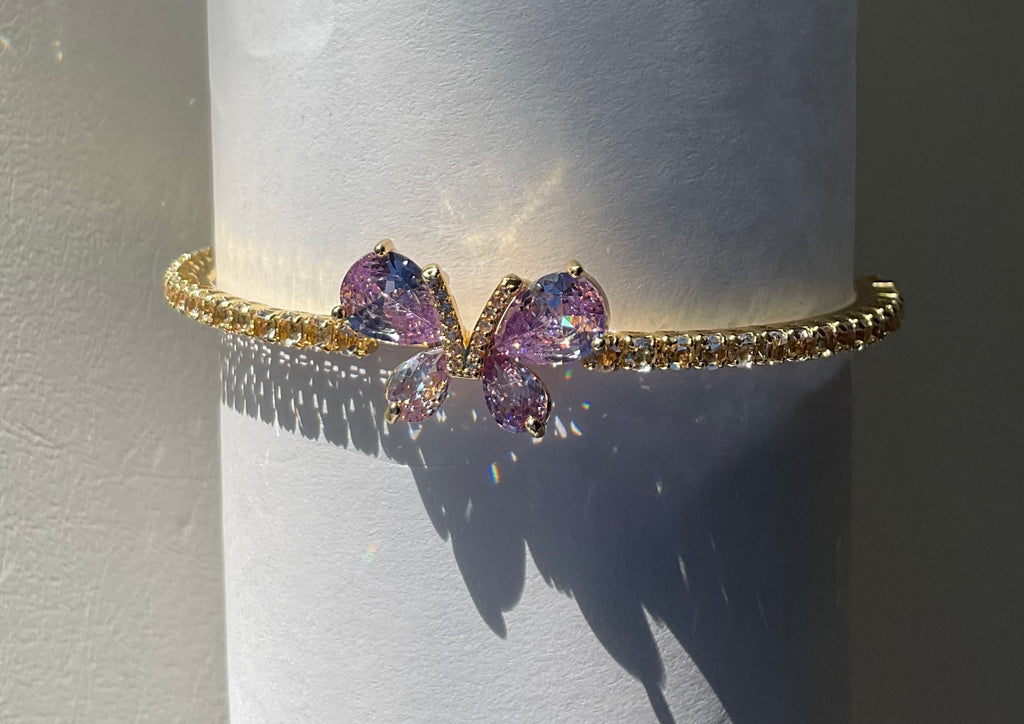 Butterfly bangle bracelet