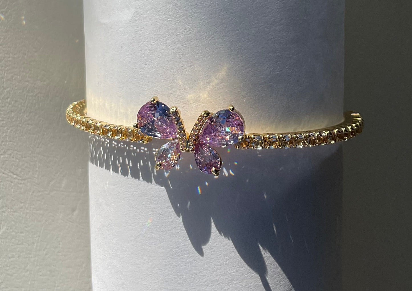 Butterfly bangle bracelet