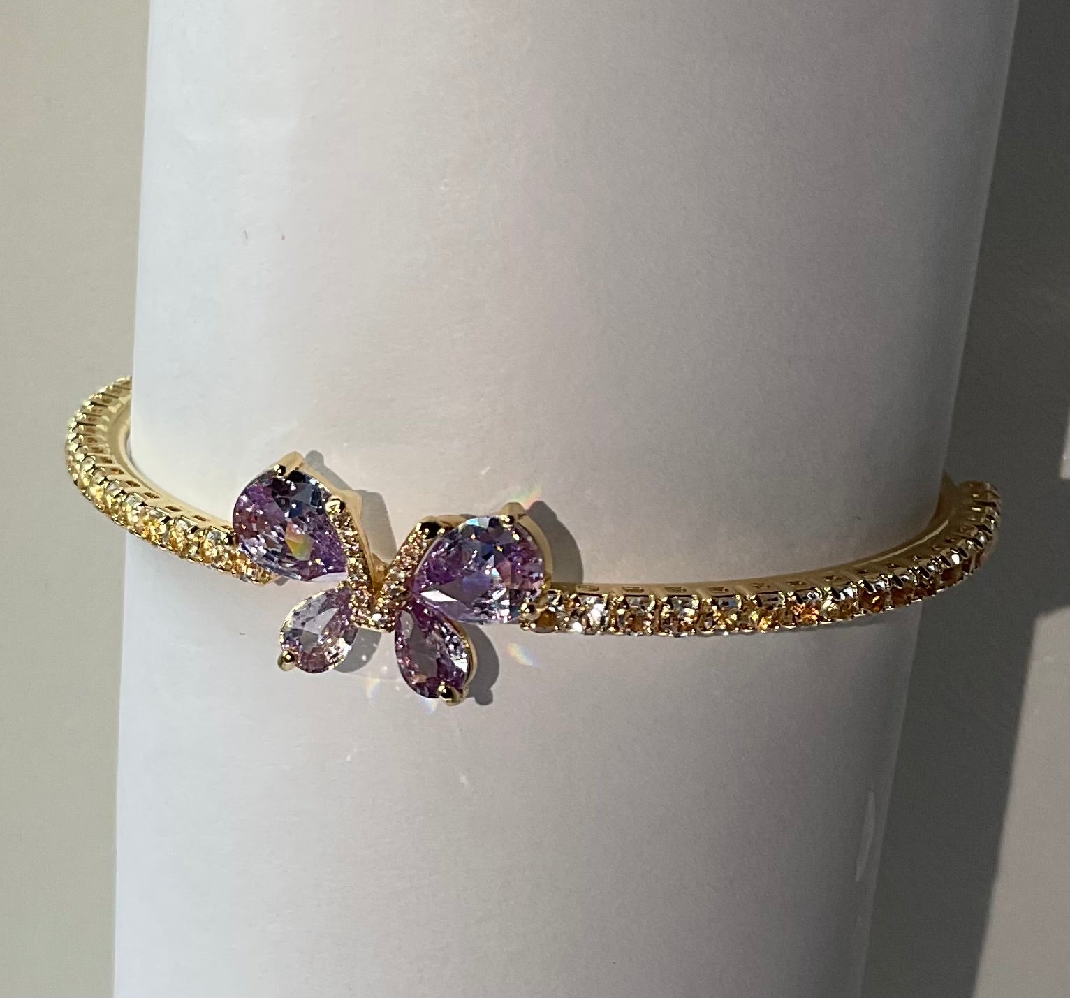 Butterfly bangle bracelet