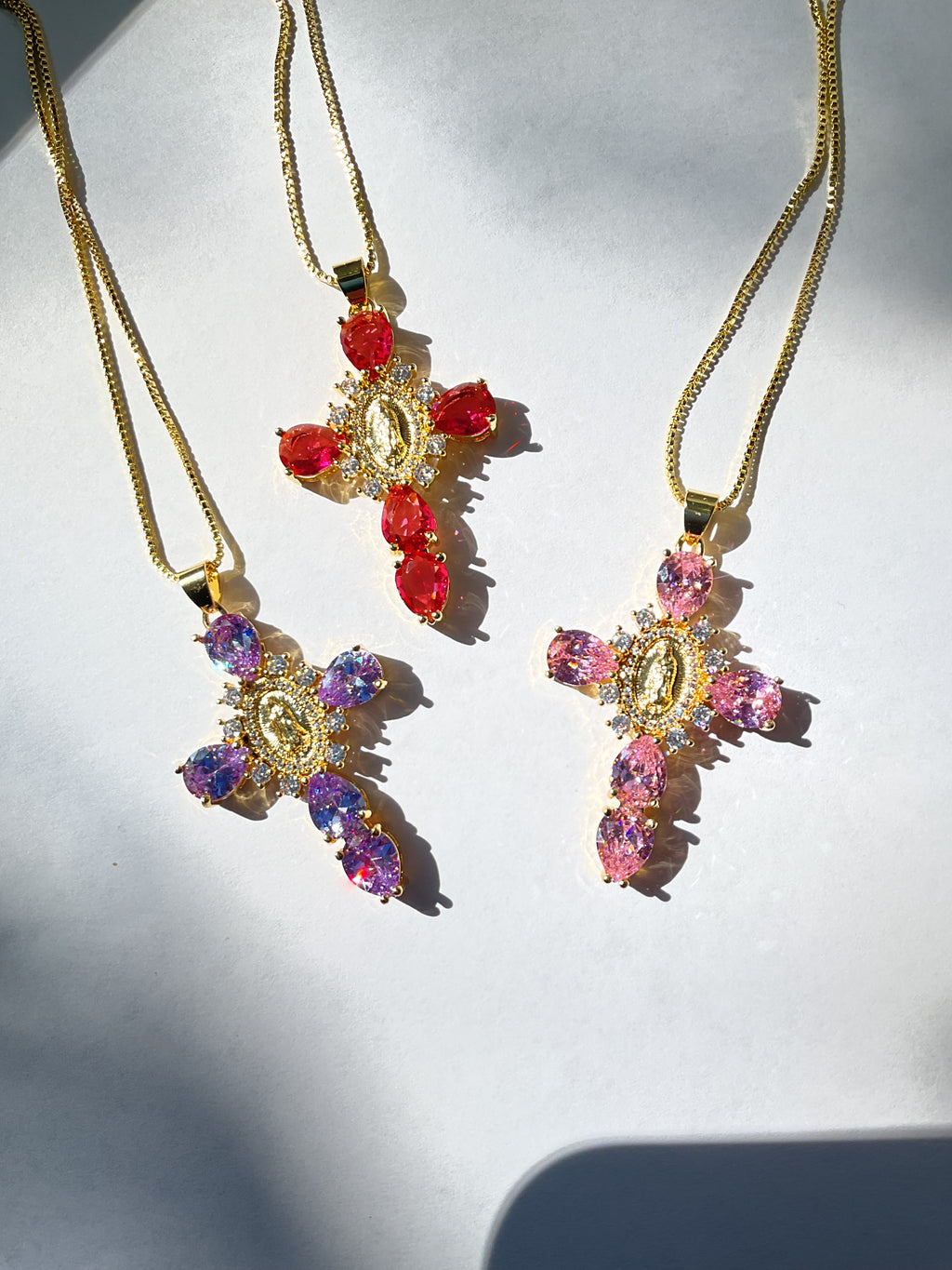 Virgin Mary cross necklace
