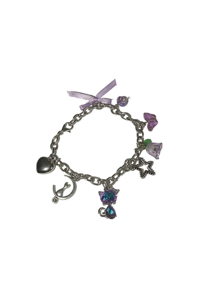 Purple katt charmy bracelet