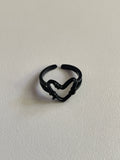 Dark heart ring