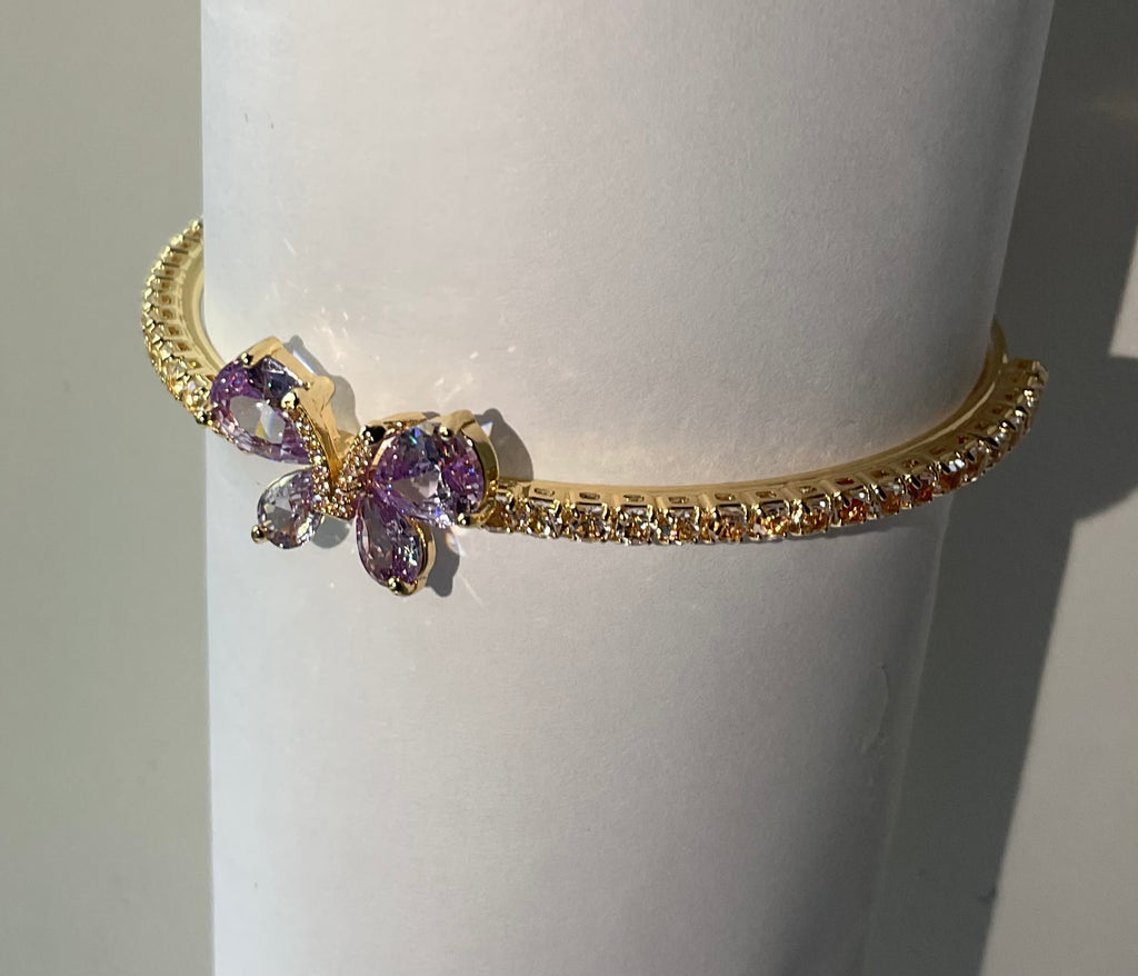 Butterfly bangle bracelet
