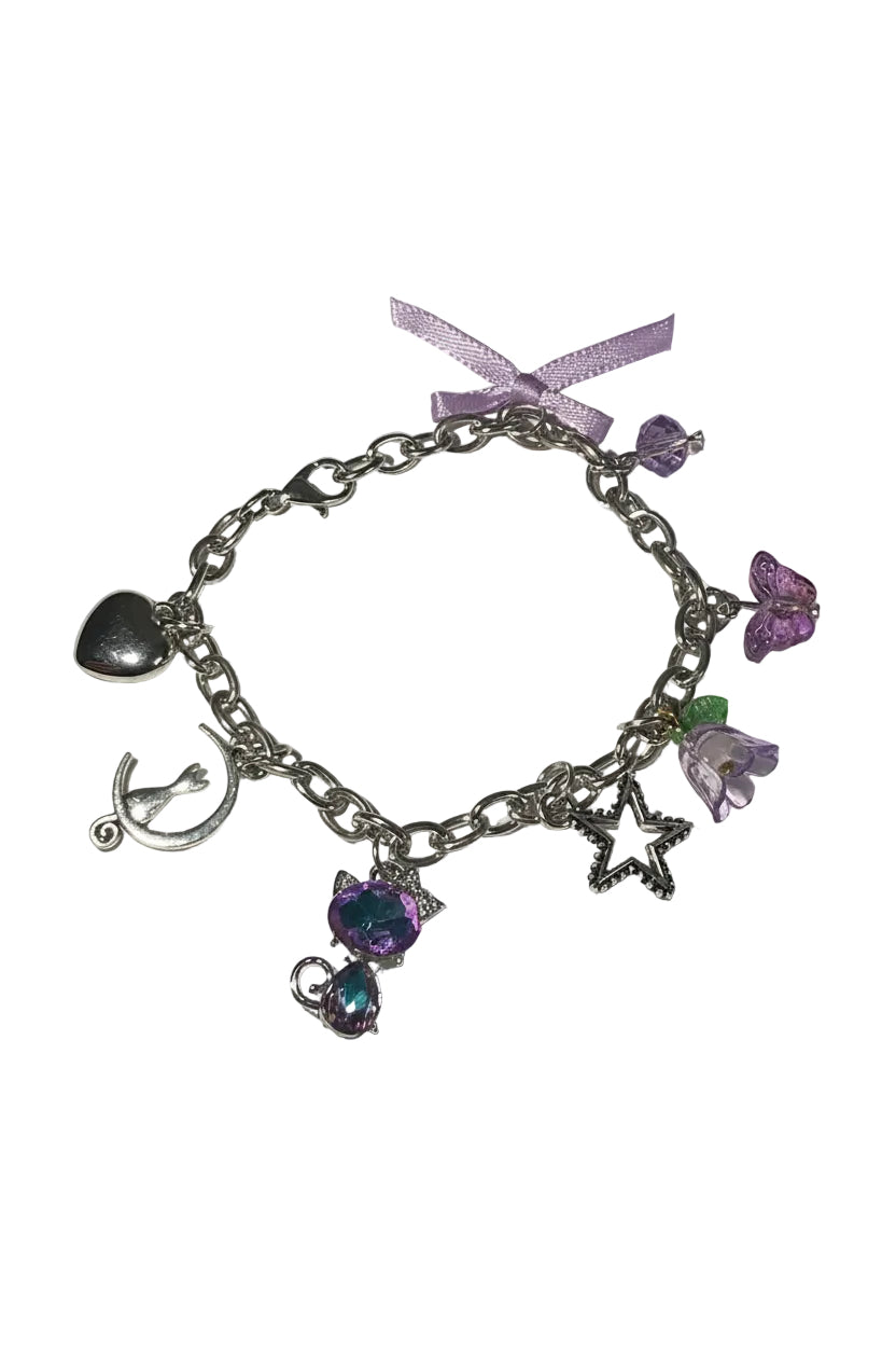 Purple katt charmy bracelet