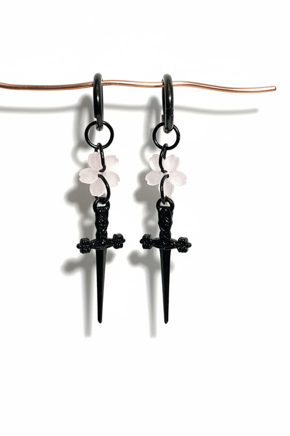 Sword art earrings