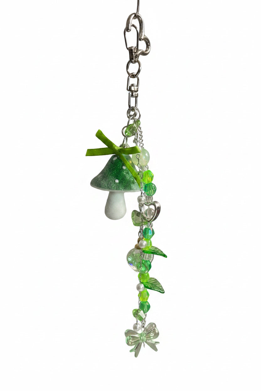 Green mushroom keychain