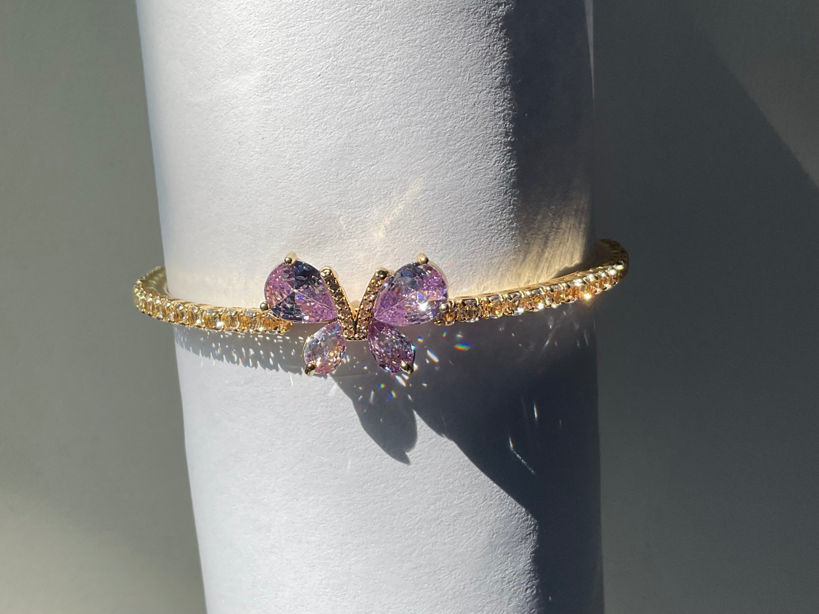 Butterfly bangle bracelet