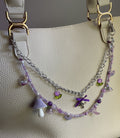 Purple mushroom bag chain