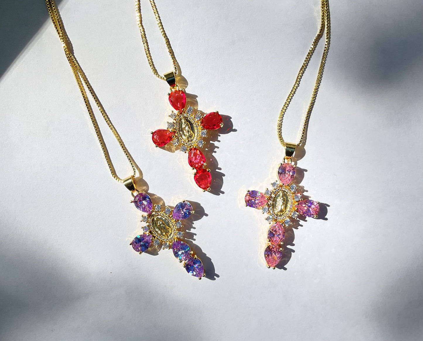 Virgin Mary cross necklace